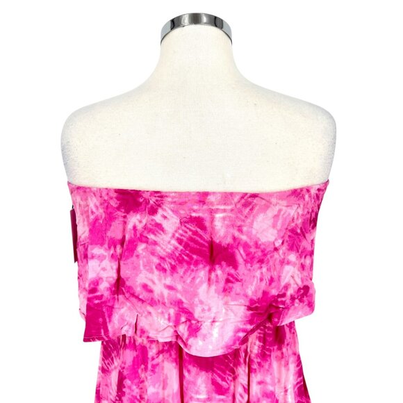 Japna Pink Tie-Dye Strapless Maxi Dress Size Medium NWT - Picture 9 of 14